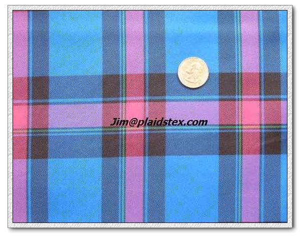 polyester yarn dyed plaid fabric