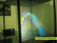 Polyscreen rear projection film