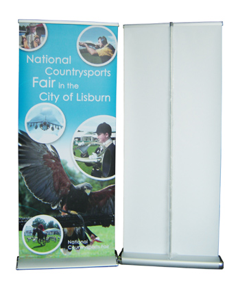 Single side roll up stand