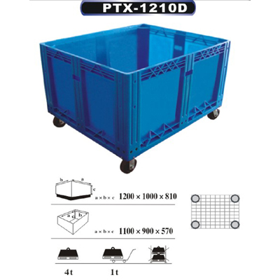 rolling plastic container