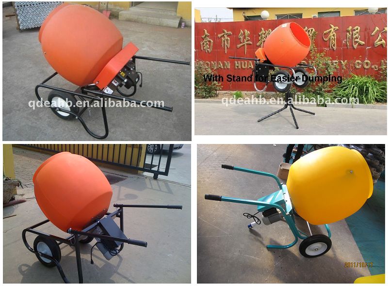 portable concrete mixer with 6cuft poly drum