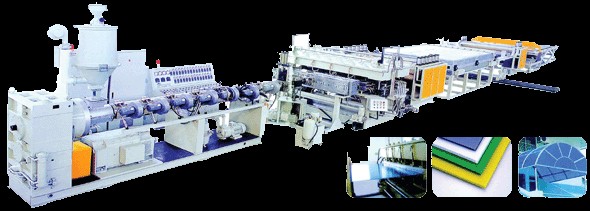 supply  PC,PE,PP Hollow Grid Plate Extrusion Line ,plastic mchine,sheet line,Qingdao jinwei