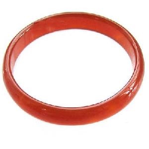 Elegant Round Blood Jade Bangle