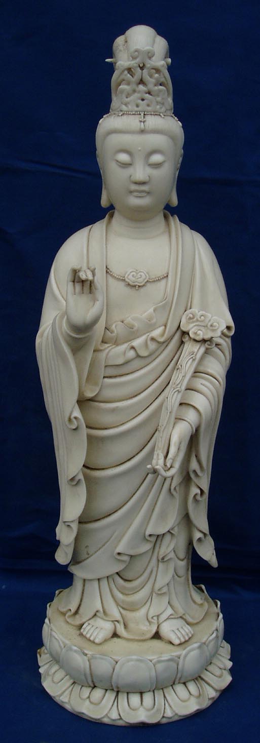 Excellent White Dehua Porcelain Kwan-yin Statue