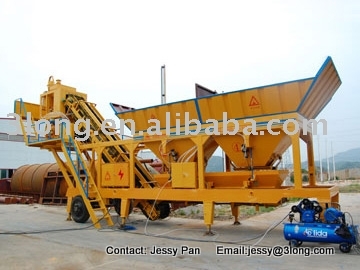 Portable concrete batching and mixing plant