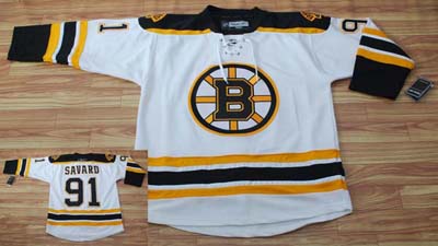  NHL Boston Bruins #91 Savard Hockey white jersey