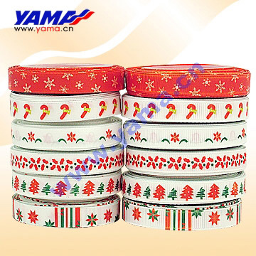 christmas ribbon,x'mas printed ribbons