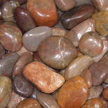 polished pebble stone (red)