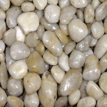 polished pebble stone (white)