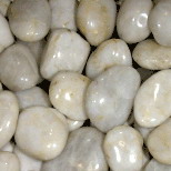 polished pebble stone (white)