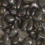 polished pebble stone (black)