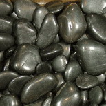 polished pebble stone (black)