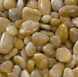 polished pebble stone (yellow)