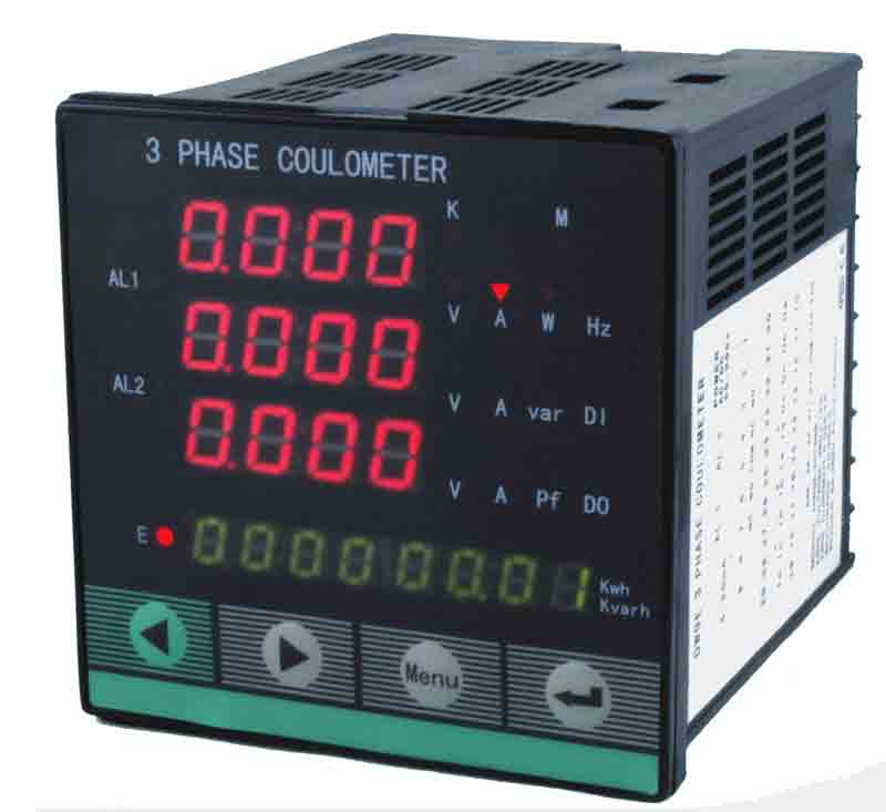 Multi-Function Three-phase Coulometer/voltage meter/ampere meter