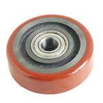 Polyurethane wheels with cast iron centre