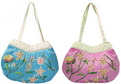 Fashion Silk Handbag with embroidery