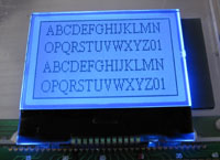 128x64 COG Graphic LCD Module with blue LED backli