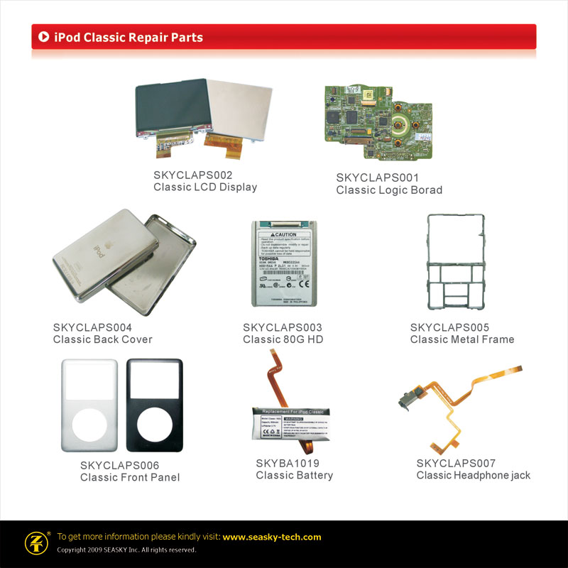 iPod Classic Repair Parts