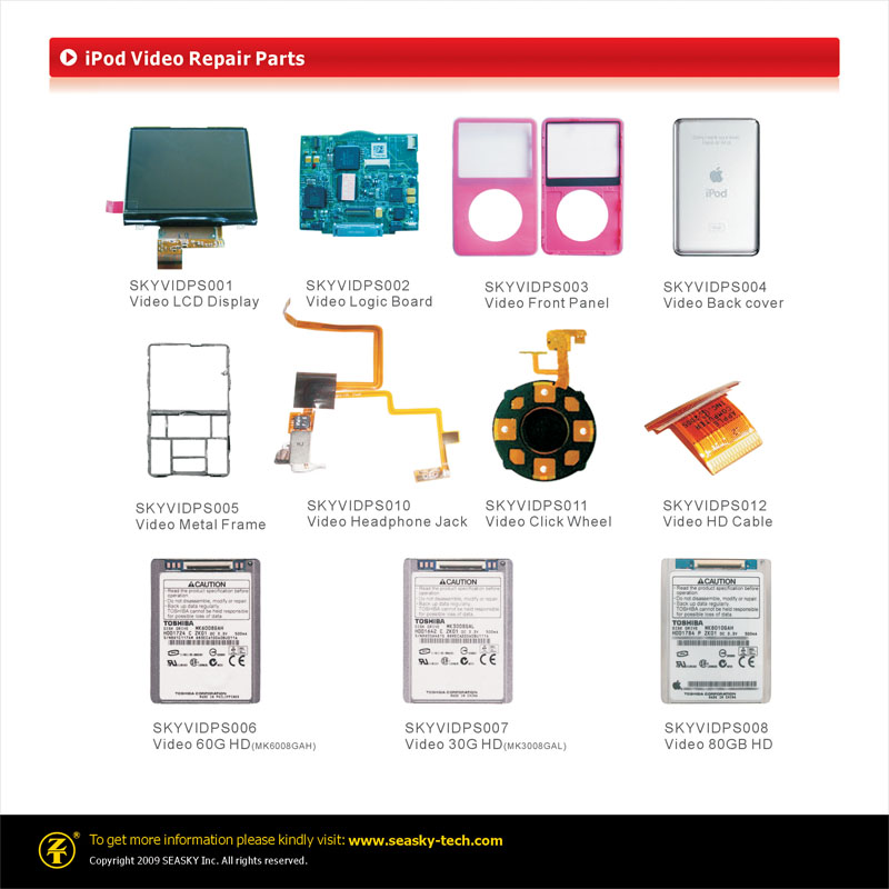 iPod Video Repair Parts