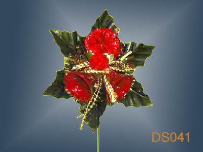 christmas plastic flower pick