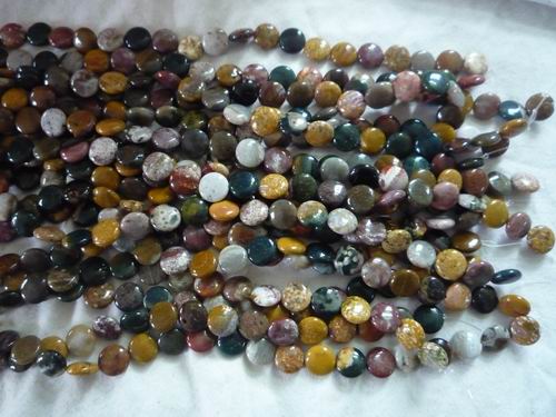 gemstone coin beads