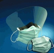 Nonwoven face mask with the ANTI-FOG shield