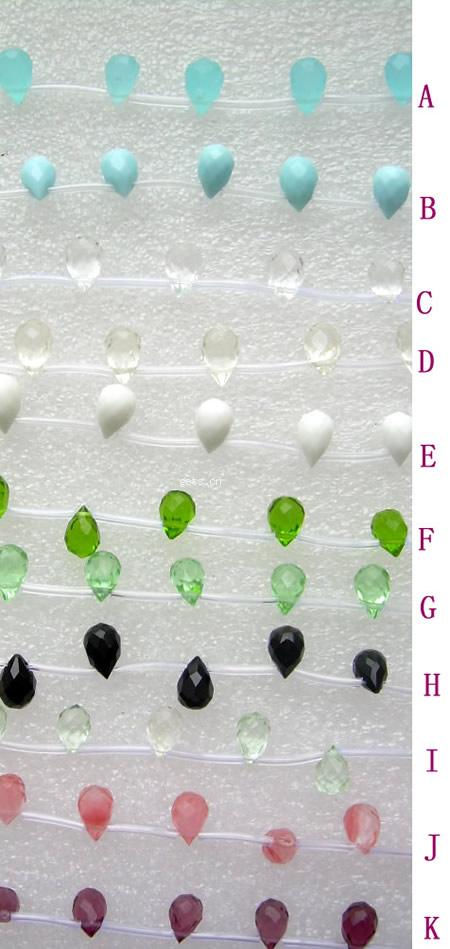 6x9mm Drip man-made crystal beads strand 