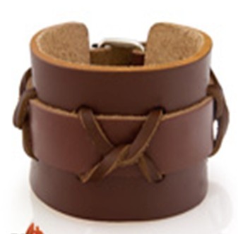 2011brown braided leather bracelet