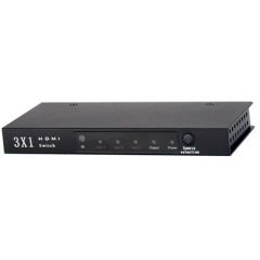 Black 1X3 Powered HDMI Splitter