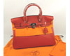 Hermes red Birkin handbag 1041 35cm