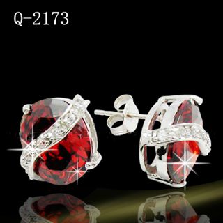 ruby earrings