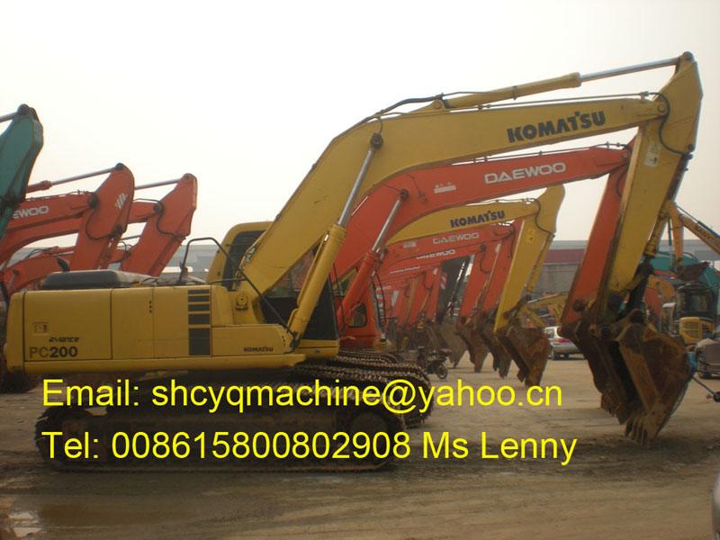 crawler excavator pc200-6, used komatsu pc200 exca