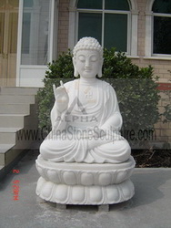 White marble Buddha Statue