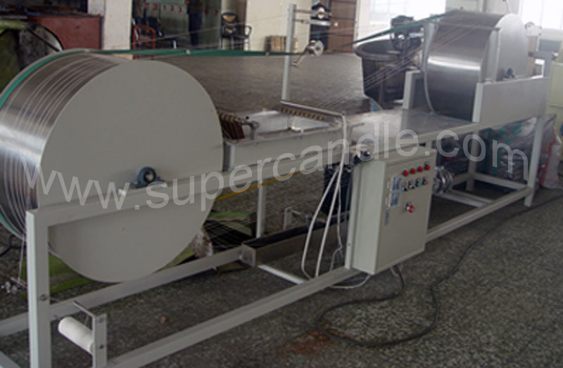 wick coating machine, wick soaking machine, wick waxing machine, wick priming machine