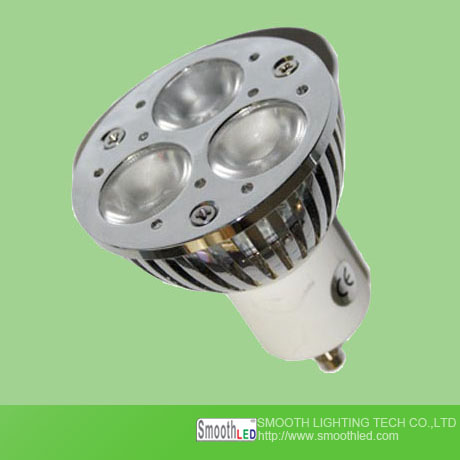 Dimmable Gu10 3x1w LED Spot-Cool White