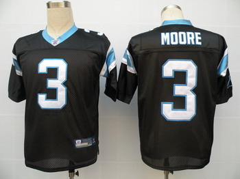 Carolina Panthers 3 Moore Black NFL Jerseys