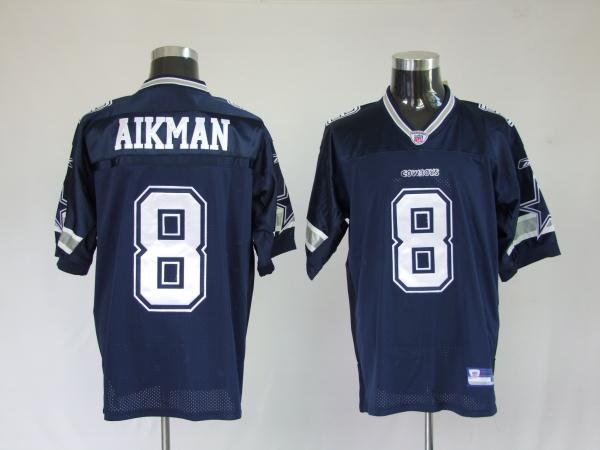 SELL:Dallas Cowboys 8 Troy Aikman Blue NFL Jerseys