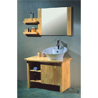 solid wood bathroom cabinet