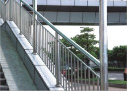 Stainless staircase handrail