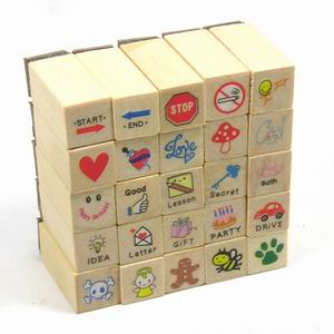 rubber stamp, wooden stamp, wood stamp, toy stamp