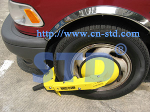 Auto alarming wheel lock(tire lock)