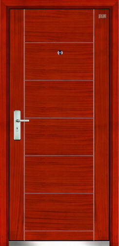 6 Panel Steel-wood Armored Door