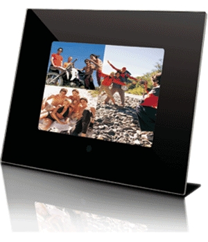 8-inch digital photo frame black plastic/acrylic