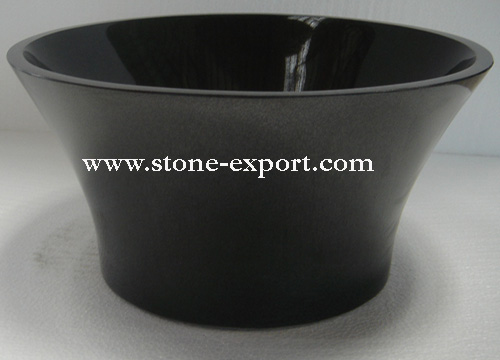 supply shanxi black granite sink,stone bowl