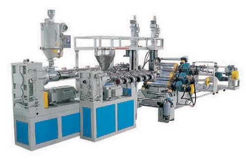 PE PVC ABS PMMA PC PP PETsheet extrusion line