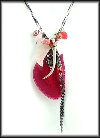 Agate Plus Pink Necklace