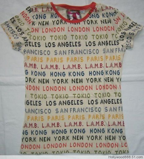 LAMB GWEN STEFANI GLOBAL CITIES T SHIRT 