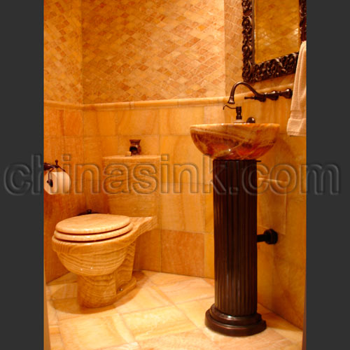 honey onyx toilet and honey onyx sink project 18