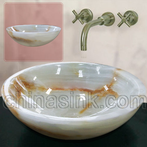 white onyx vessel sink project 18