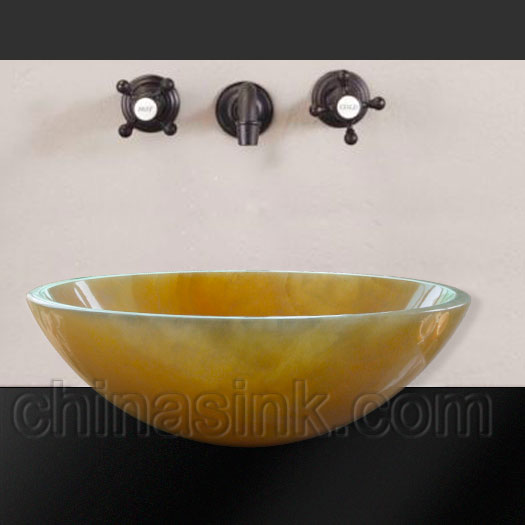 honey onyx bathroom vessel sink